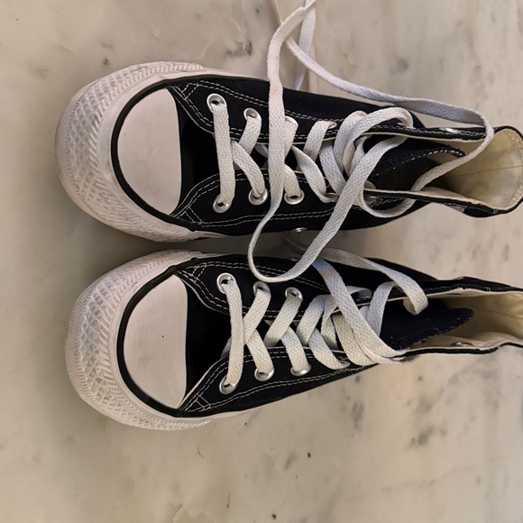 Converse Black and White High-Top Sneakers - Picture 5 of 6